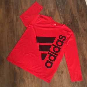 Adidas Kids red long sleeved shirt 14/16